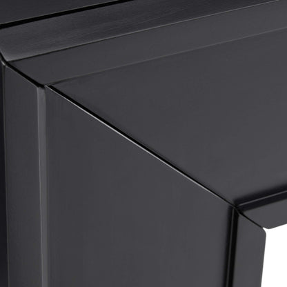 SEI Furniture - Holly & Martin Frescan Contemporary Touch Screen Electric Fireplace - Modern Design, Black Glass and Wood - Ideal for Living Room, Bedroom (FR1063059)