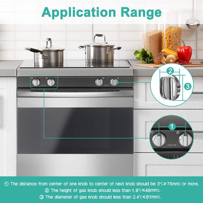 Mom's Choice Gold Awards Winner - Stove Knob Covers for Child Safety (5 + 1 Pack) Double-Key Design and Upgraded Universal Size Gas Knob Covers Clear View Childproof Oven Knob Covers for Kids and Pets