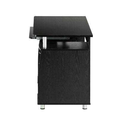 Techni Mobili 48'' W Computer Desk with File Cabinet and Drawers, Storage Cabinet with Removable Shelf and Ventilation for CPU, Home Office Desk or Computer Workstation with Keyboard Tray, Espresso