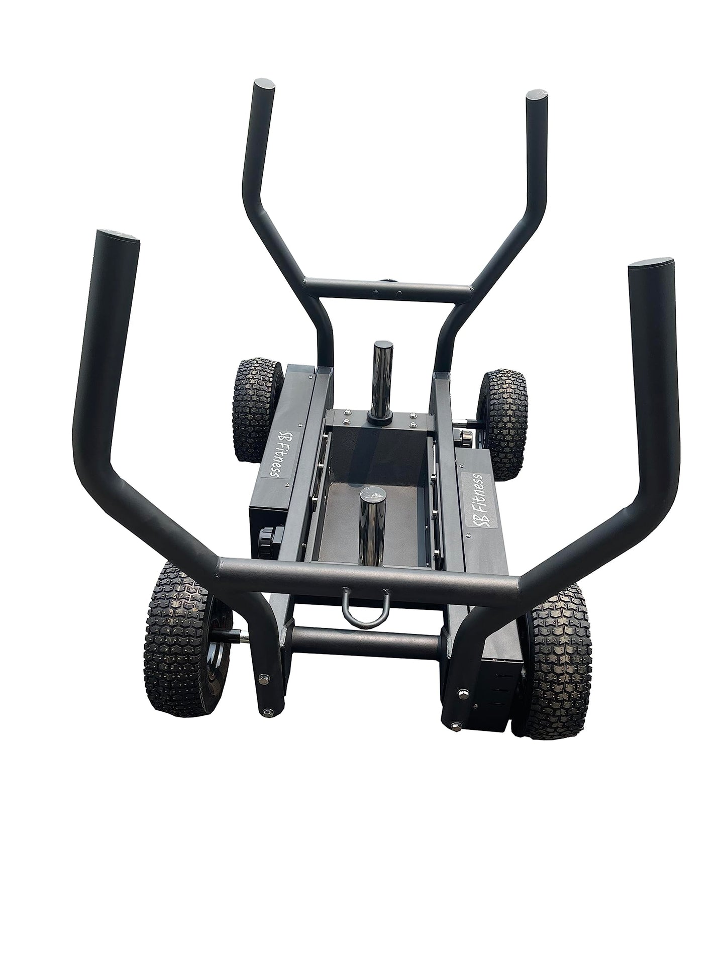SuperSled with 8 levels of resistance for indoor or outdoor use, cardio and strength training, weight horns included