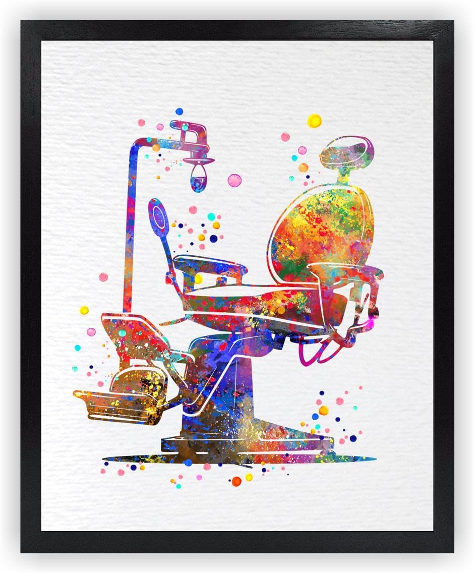 Dignovel Studios 8X10 Unframed Dentist Chair Art Print, Dental Tools Medical Wall Decor