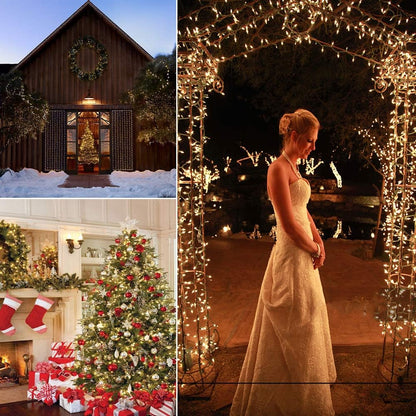 18ft 50 8 LED Battery Operated Christmas Lights, Modes with Timer - Waterproof for Indoor & Outdoor Decor
