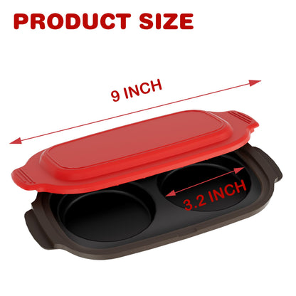 Microwave Egg Cooker, Microwave Egg Poacher | Cooker & Fryer for Breakfast Sandwiches | Maker for 2 Eggs | Dishwasher-Safe & BPA-free, Save Time,Portable for Home,Travel,Gifts