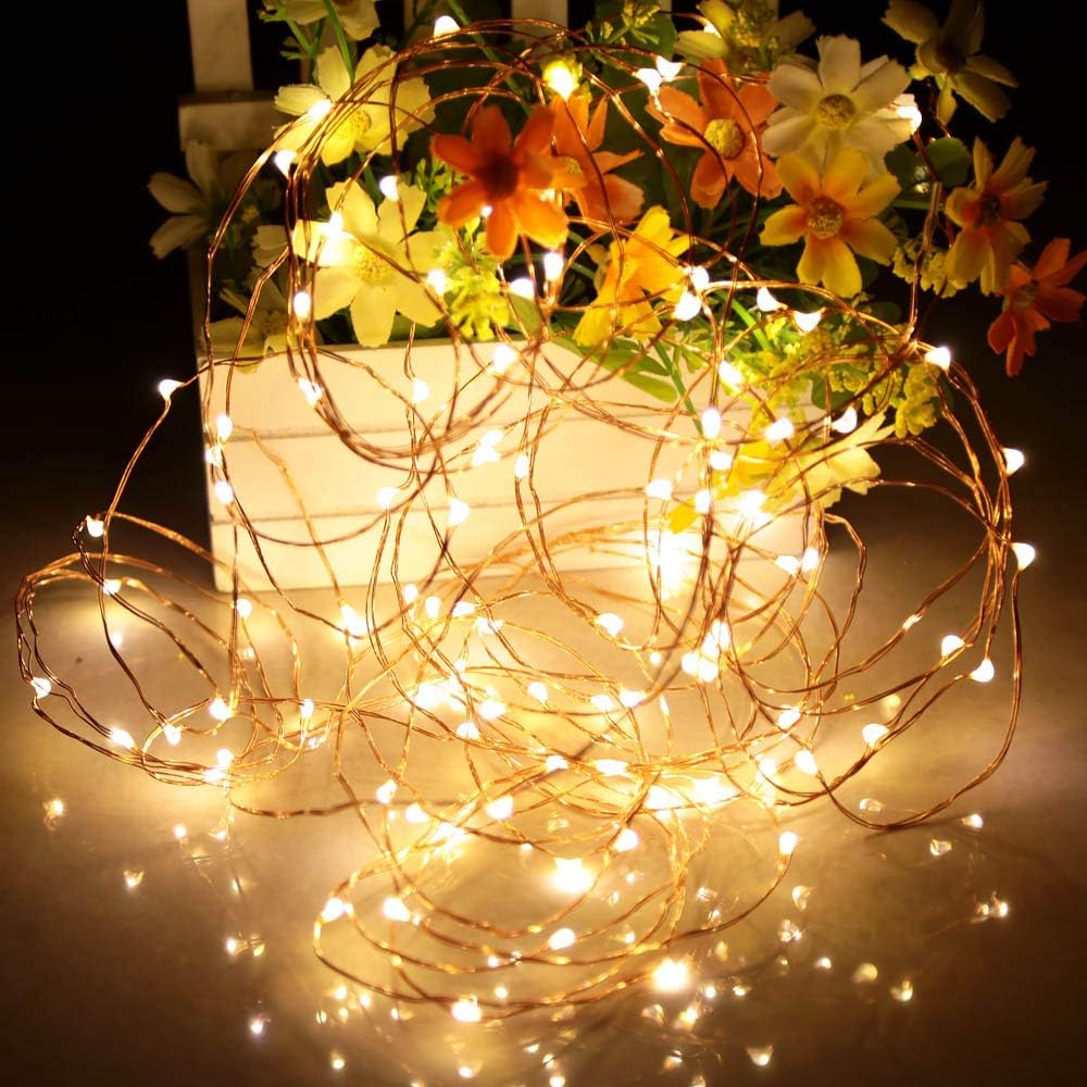 1 Pack (5m/16ft Ariceleo Led Fairy Lights Battery Operated, Mini Battery Powered Copper Wire Starry Fairy Lights