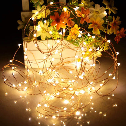 1 Pack (5m/16ft Ariceleo Led Fairy Lights Battery Operated, Mini Battery Powered Copper Wire Starry Fairy Lights