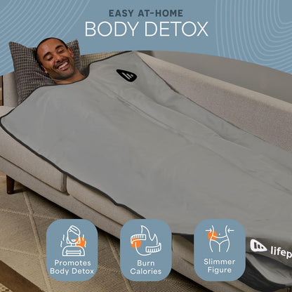 LifePro RejuvaWrap Infrared Sauna Blanket — Portable Sauna Bag with 9 Temp Levels Low EMF Far Infrared Heating — At Home Full Body Rejuvenation & Relaxation