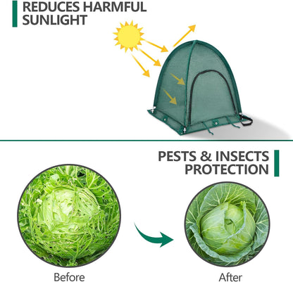 2 Pack, 80% 28" 28" 30" Plant Shade Tent Pop Up Sun Shade Cover for Outdoor Plants, Portable Sun Protection Tent