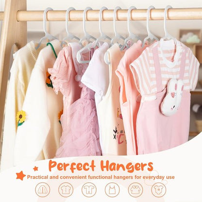 HOUSE DAY Premium Baby Hangers - 20 Pack Slim White Plastic Hangers for Infant & Toddler Clothes