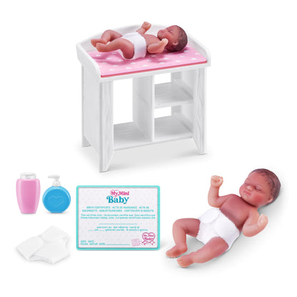 5 Surprise My Mini Baby Series 1 by ZURU, Collectible Mystery Capsule, Toy for Girls, Realistic Miniature Baby, Playset and Accessories