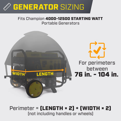 Champion Power Equipment 100376 Storm Shield Severe Weather Portable Generator Cover by GenTent for 4000 to 12,500-Starting Watt Generators