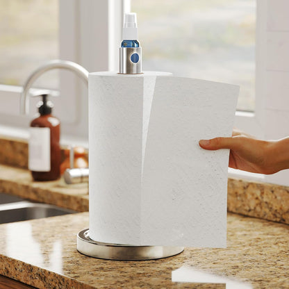 2 1 Countertop SpaceAid in Paper Towel Holder with Spray Bottle, Paper Towels Holders Stand with Sprayer Inside Center