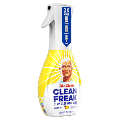 Mr. Clean Clean Freak Multi Surface Cleaning Spray, Deep Cleaning Mist Starter Kit and Refill Bundle, Lemon Zest Scent, 64 fl oz
