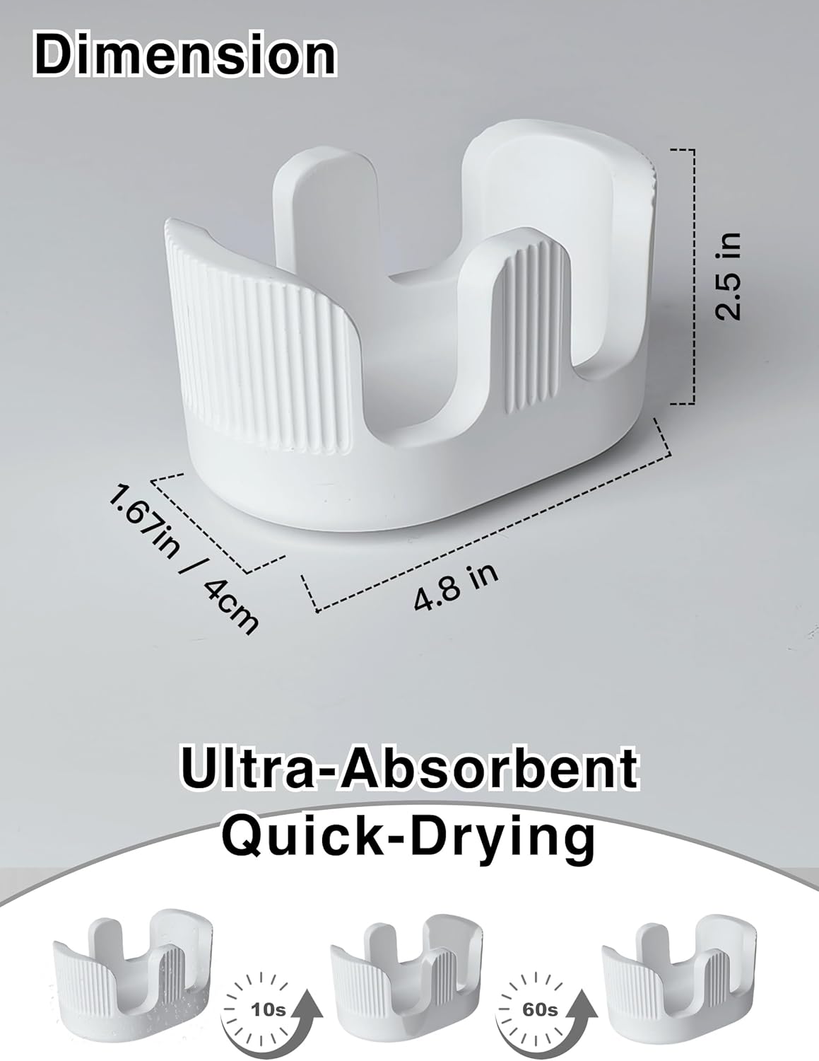 2 Countertop, Ultra Absorbent Stone Sponge Holder for Kitchen Sink, Slot Diatomite Dish Brush Sponge Holder, Diatomite