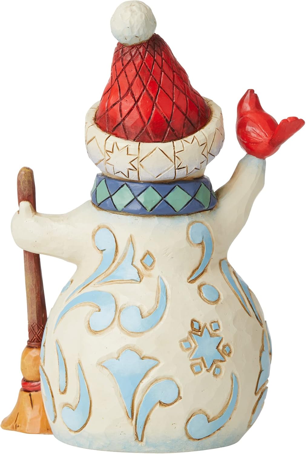 Enesco Jim Shore Heartwood Creek Snowman Holding a Cardinal, Lift Your Spirits Pint-Sized Figurine, 5.25 Inch