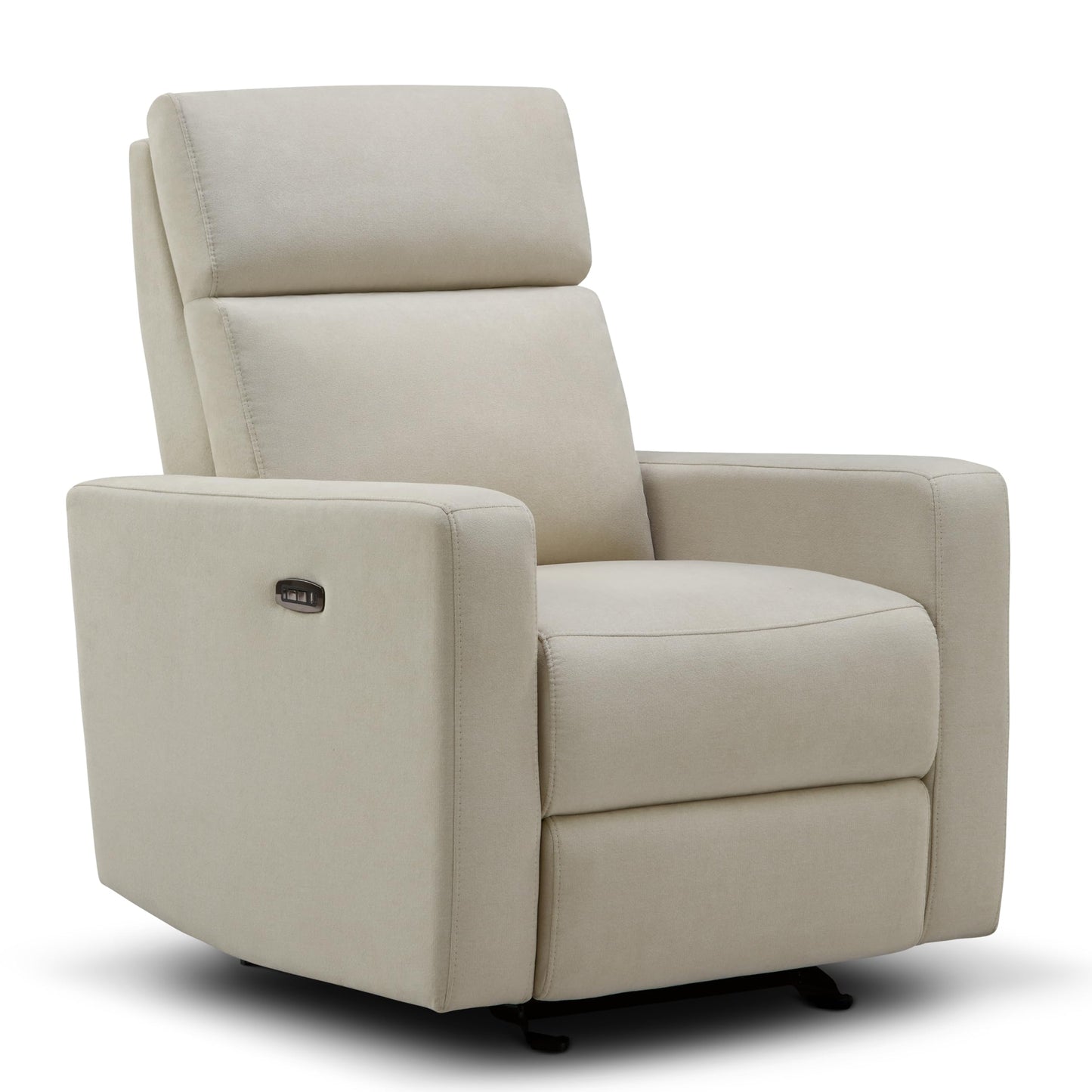 Nurture& The Glider Premium Power Recliner Nursery Glider Chair with Adjustable Head Support | Designed with a Thoughtful Combination of Function and Comfort | Built-in USB Charger (Ivory)