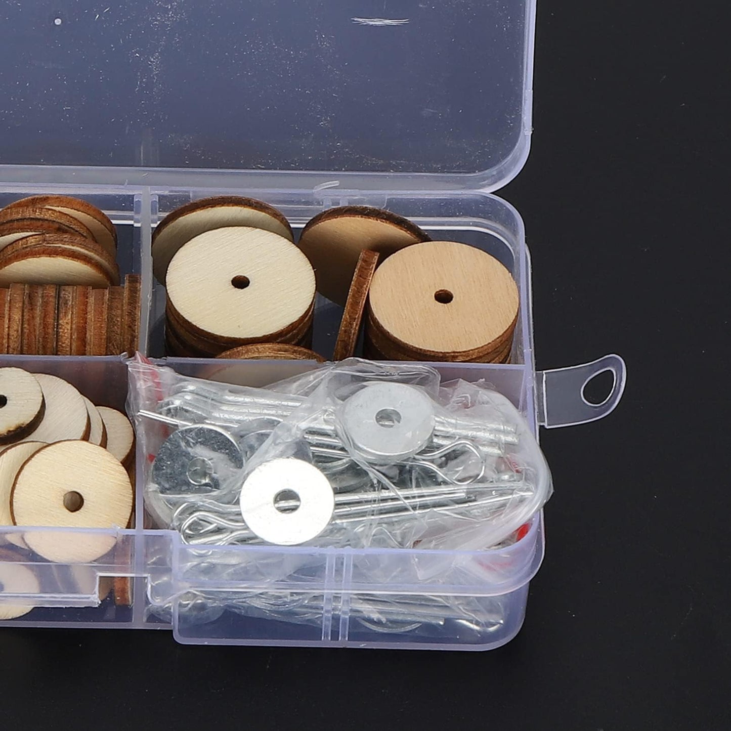KooingTech Doll Joints, Craft Joint Doll Making Supplies 50 Sets Doll Movable Joints with Storage Box, Toy Joints Compatible with Teddy Bear Craft Doll Joint 12 14 16 18 20MM