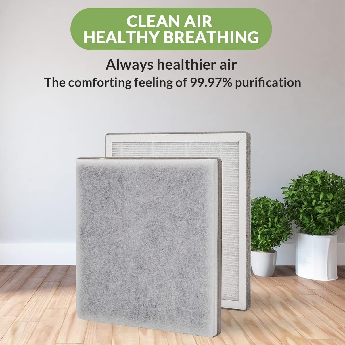 Replacement Filter 2-Pack for PureZone Pure Enrichment 3-in-1 Air H13 Grade True HEPA Purifier, Part No PEAIRFIL