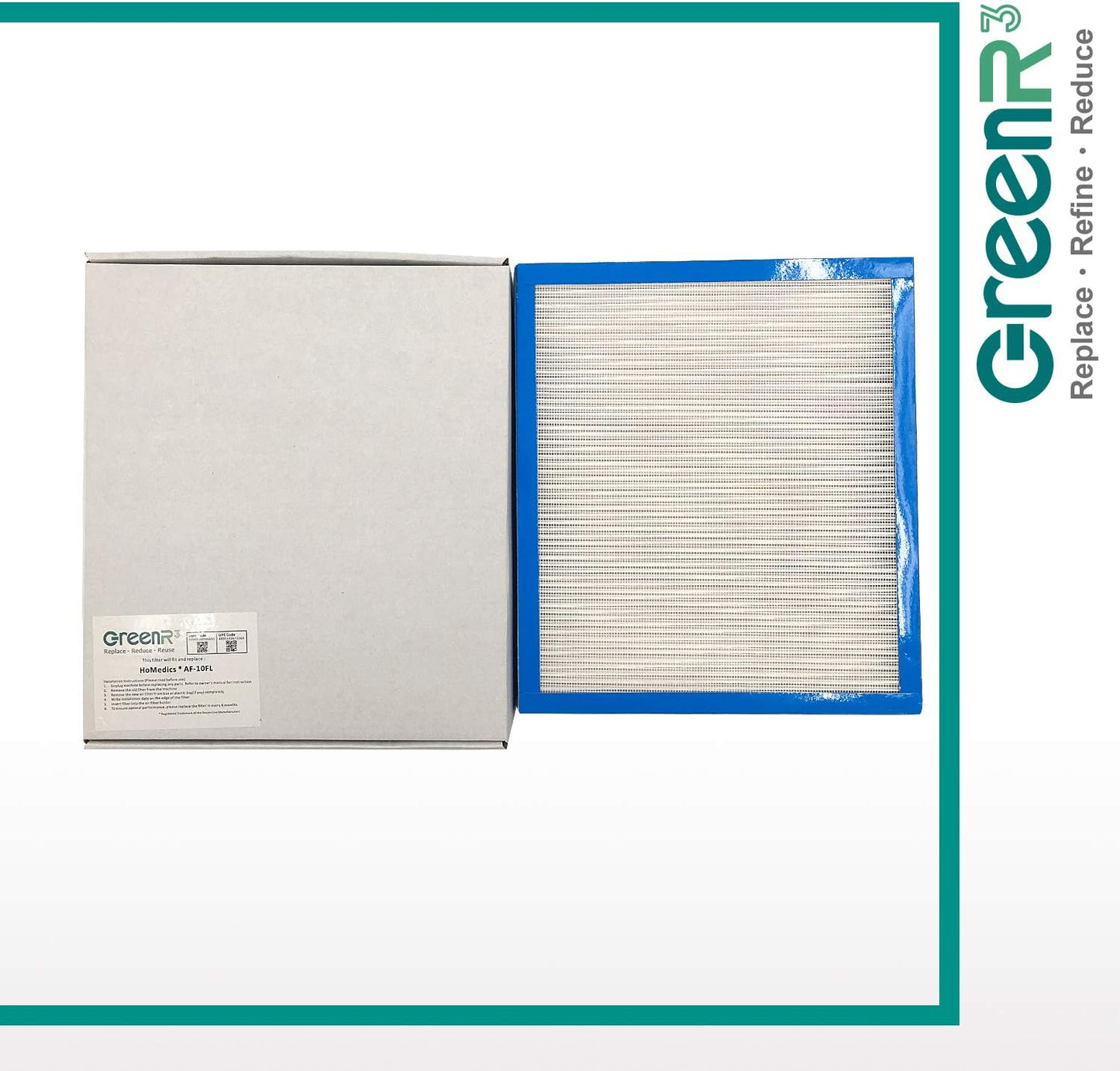 1-PACK Air Filter for HoMedics Purifiers AF-10FL, Fits AR-10 AR-75 AT-75 AR10 AR75 AT75 Model Series Parts