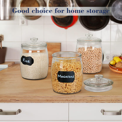 Ritayedet Half Gallon Glass Jars with Lid, Wide Mouth Cookie Jars Set of 2, Apothecary Jar for Candy, Glass Canisters for Kitchen Storage and Laundry Organization