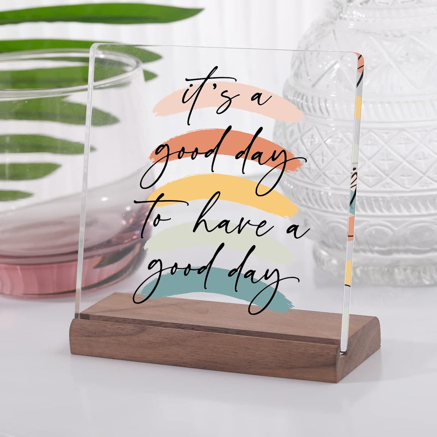 Motivational Office Desk Decor for Women, Inspirational Signs Gifts, Aesthetic Office Table Decorations