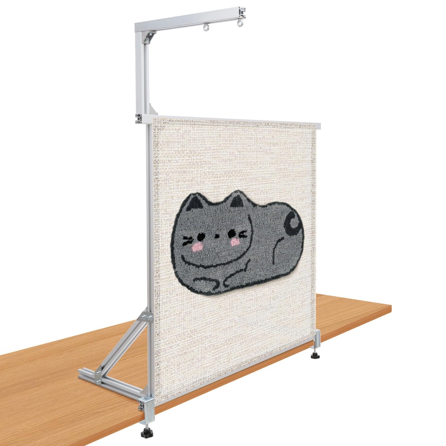 bimiti Tufting Frame, 35.5"x35.5" Large Alumium Metal Rug Tufting Frame, Sewing Embroidery Carpet Making Kit for Adults Rug Making Supplies for Tufting Gun