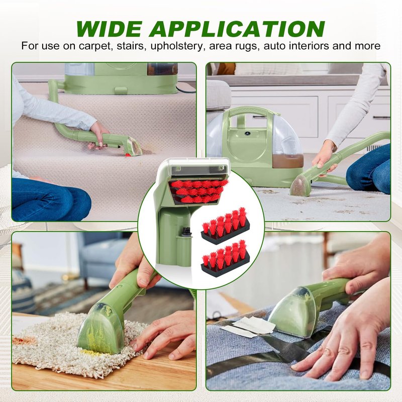 Sgizoku 1400B Little Green Machine Attachment Brush Replacement Parts for Bissell Little-Green Upright & Portable Carpet Cleaners 1400B 1425 3860 1400W 1400 1844 2290A Series,1 Brush Head + 2 Brush