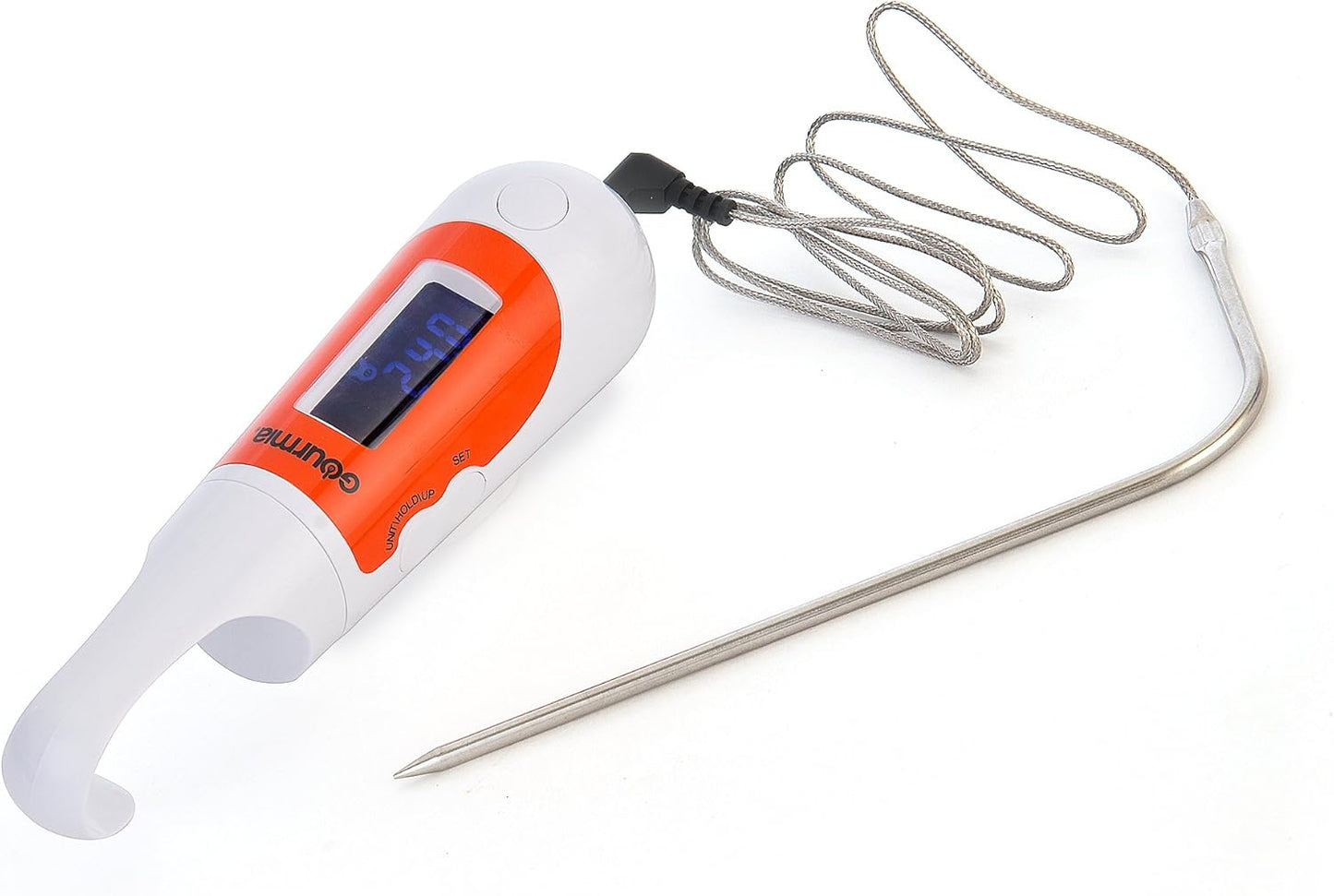Gourmia GKS9120 3-in-1 Spoon Scale - Kitchen Tool with Cooking Thermometer, Mini Scale, BPA Free