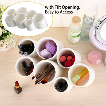 BTSKY Tilting Cylinder Creative Pen Holder, Pen Container, Brush Pot, Combination Desktop Storage Organizer Desk Decoration,Creative Cylinder Hanging Planter Holder Multifunctional Wall-Mounted