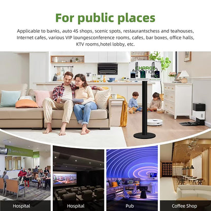 Floor Stand Cell Phone Charging Station Mobile Phone Charging Station | Fast Charging 8 Device | Compatible with Apple Tablets Android Port | Great for Offices Hotel Hospital Airport (White)