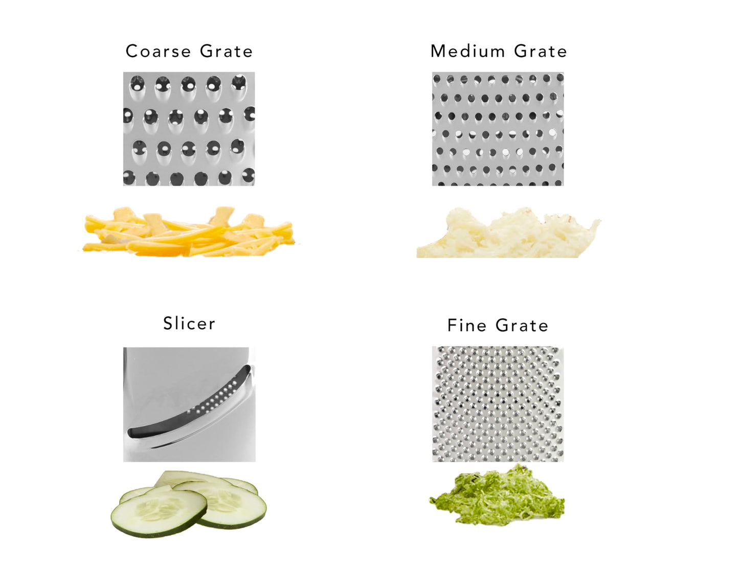 KitchenAid Gourmet 4-Sided Stainless Steel Box Grater with Detachable Storage Container