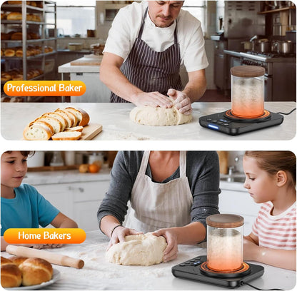 1F (70110F), 24H Sourdough Starter Warmer Precise Thermostat Warming Mat with Timer & Auto On/Off Memory, Ideal