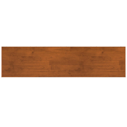 SIMPLIHOME Draper Console Table - 57 Inch Wide Solid Hardwood 8-Cube Sofa Table in Teak Brown, Mid-Century Modern Bookcase for Entryway or Living Room with 8 Open Storage Cubbies and Tapered Legs