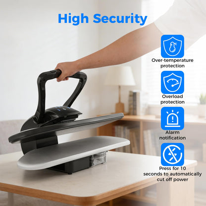Bepritm 1600W Steam Iron Press for Clothes, 36" Intelligent Steam Press Professional Iron Press Machine w/5 Fabric Modes & Digital Touch Screen, Shirt Press Machine for Clothes, Sheets (36Inch Black)