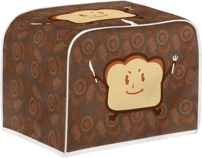 Cartoon Toast Toaster Cover, Pink Kitchen Broiler Organizer Bag with Top Handle, Water Proof, Dust & Fingerprint