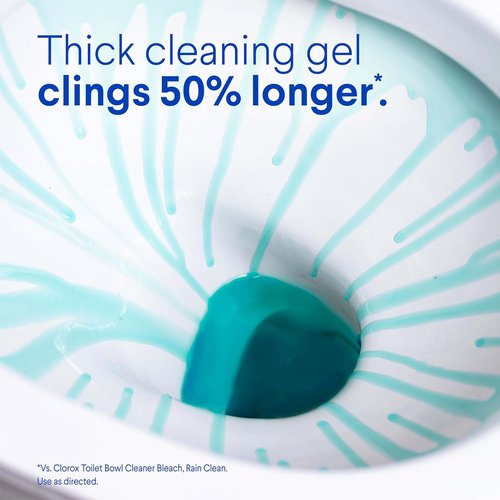 Clorox Toilet Bowl Cleaner - Clinging Bleach Gel, Ocean Mist Scent, 24 Fl Oz, Pack of 2