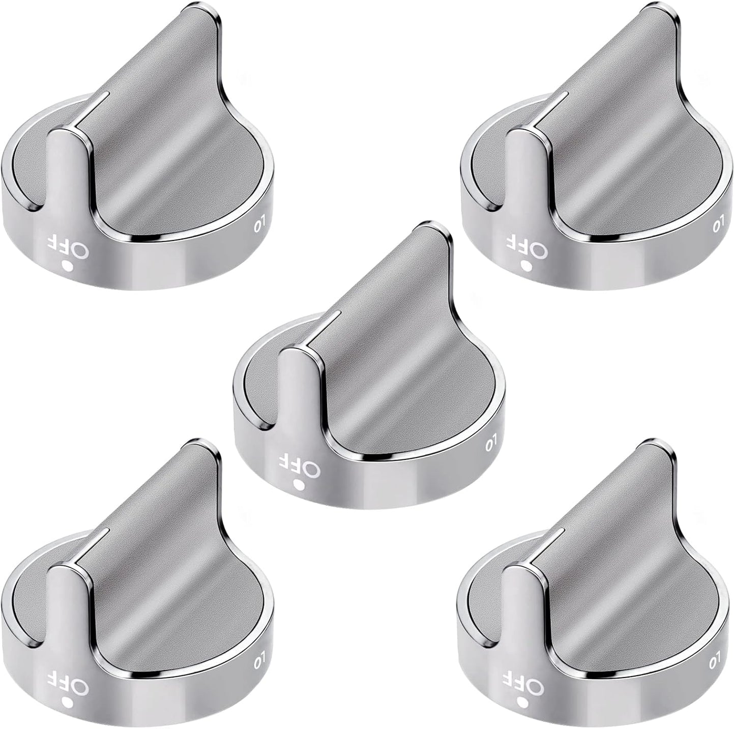 Techecook Upgraded Gas Stove Knobs Replacement for Whirlpool Gas Range, 5PACKS W10766544 W10430807