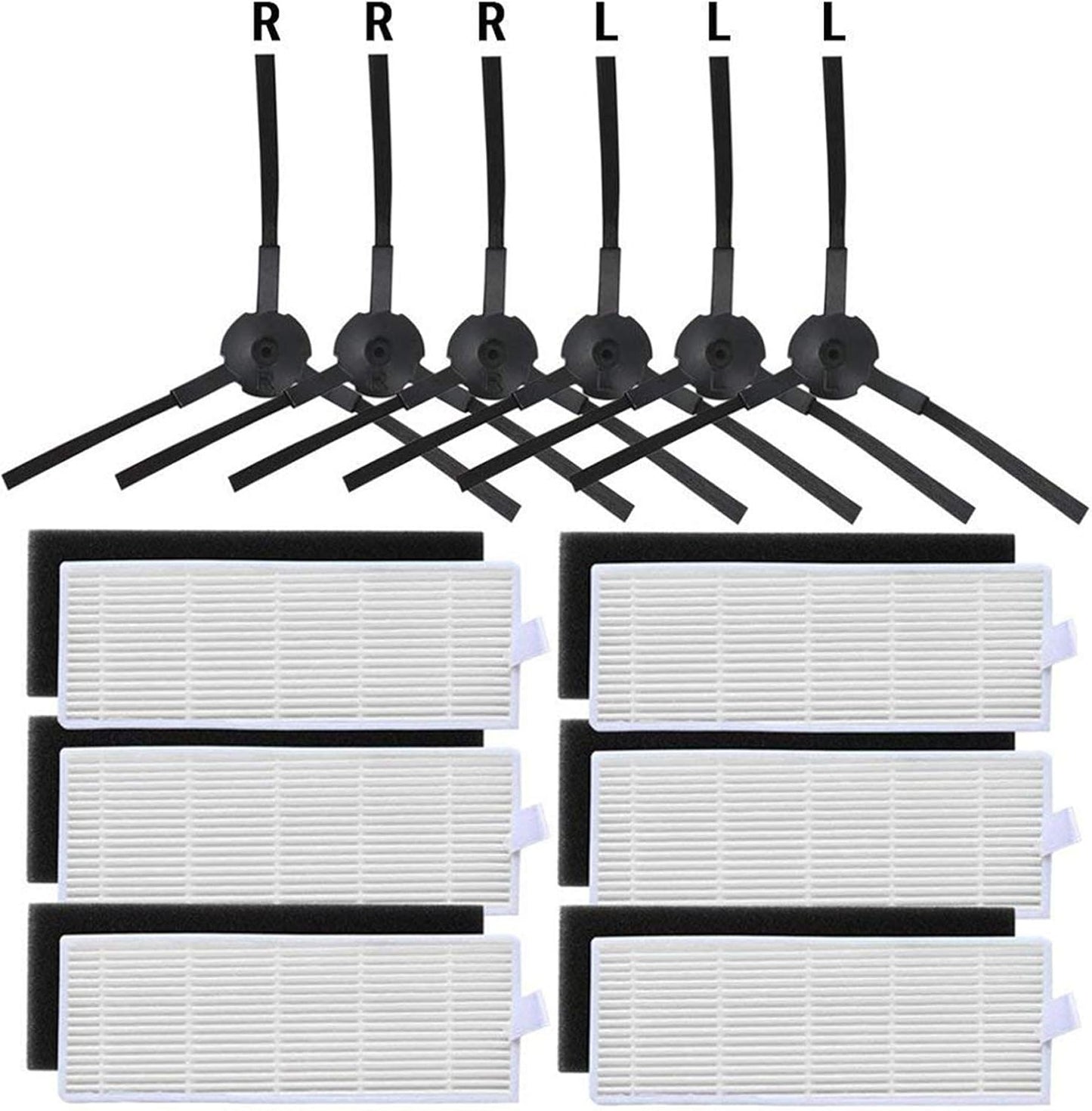 Replacement Filter and Side Brush Kit - for A6 A4 A4s Robot Vacuum Cleaner