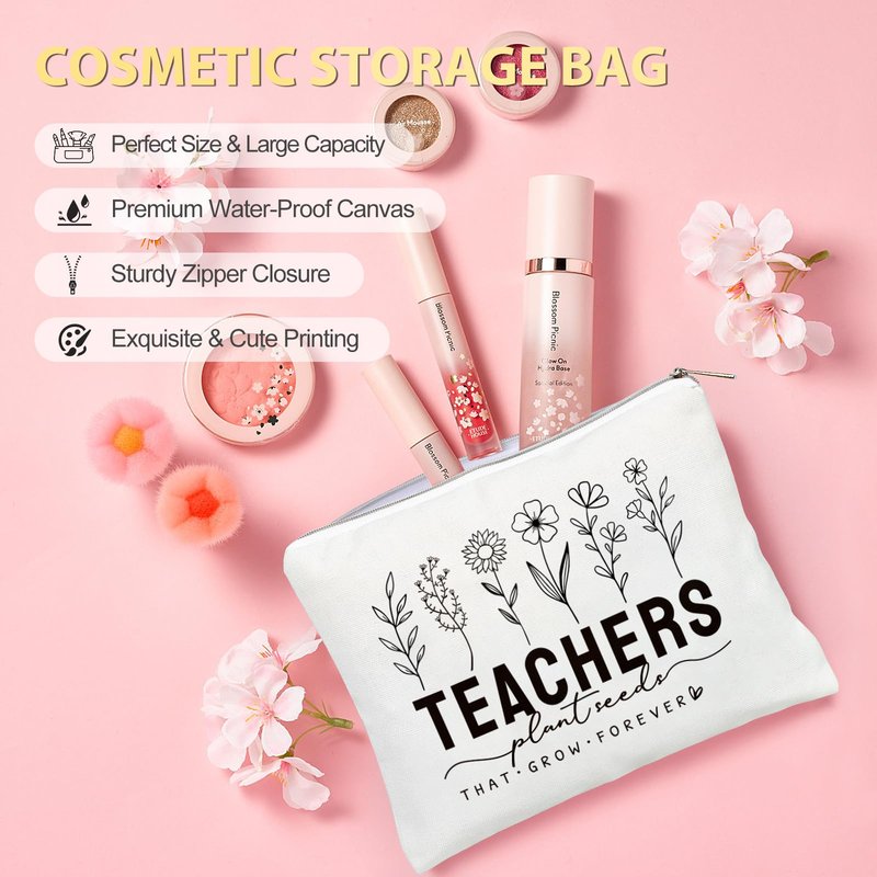 Suhctuptx Teacher Appreciation Gifts, Best Teacher Tote Bags for Women, Unique Gift Ideas from Students - Funny Thank You Basket Box Back to School Christmas Gifts Birthday Gift Pink