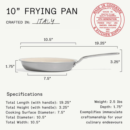 Made In Cookware | 7-Piece Ceramic Non Stick Pot and Pan Set (Stainless Handle) | 5-Ply Stainless Clad | Professional Cookware | Crafted in Italy | Induction Compatible