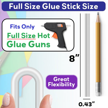 Hot Glue Sticks Combo Pack: Mini and Full Size for All Crafting Needs