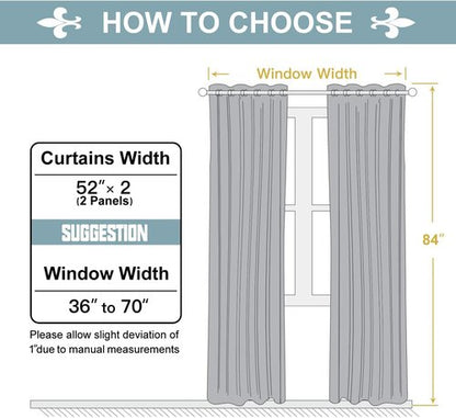 ChrisDowa Blackout Curtains - Thermal Insulated Grommet Room Darkening Panels, Mustard Yellow | 52W x 95L
