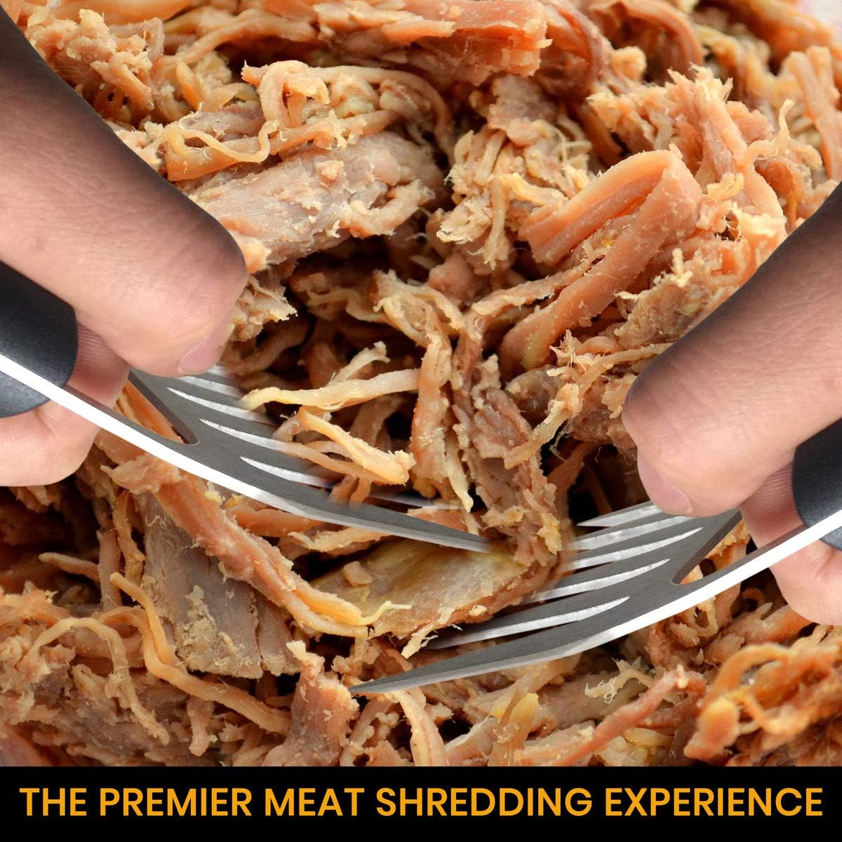 Metal Meat Shredder Bear Claw – M LIFE MASTER Stainless Steel Meat Forks with Handle for BBQ Meat Handling