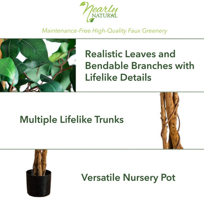 Nearly Natural 10ft. Artificial Ficus Tree