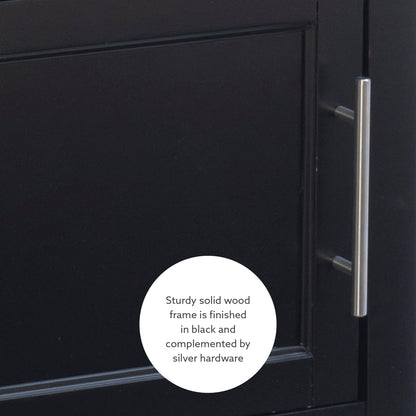 Linon Cayden Black Kitchen Cart,