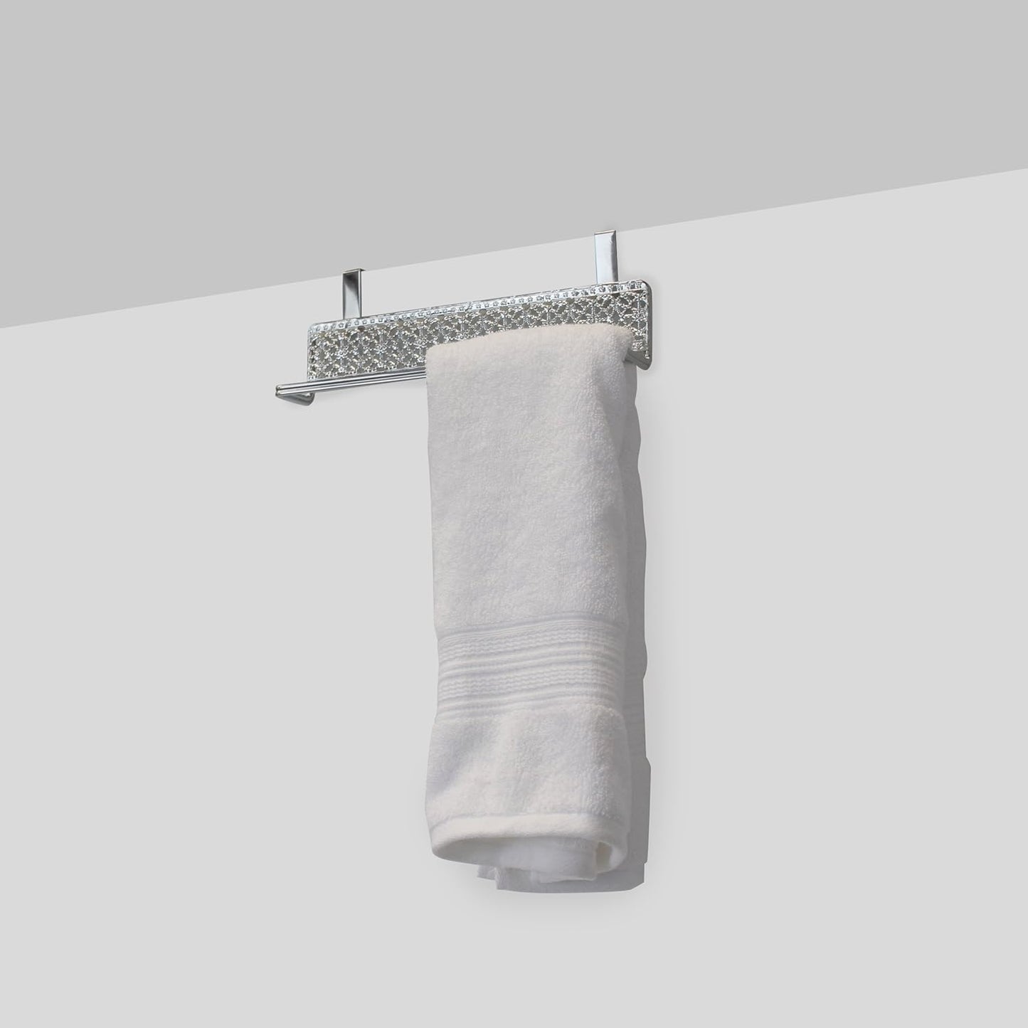 Splash Home Kendel Towel Holder - 14.5" x 10" x 6.5", Chrome