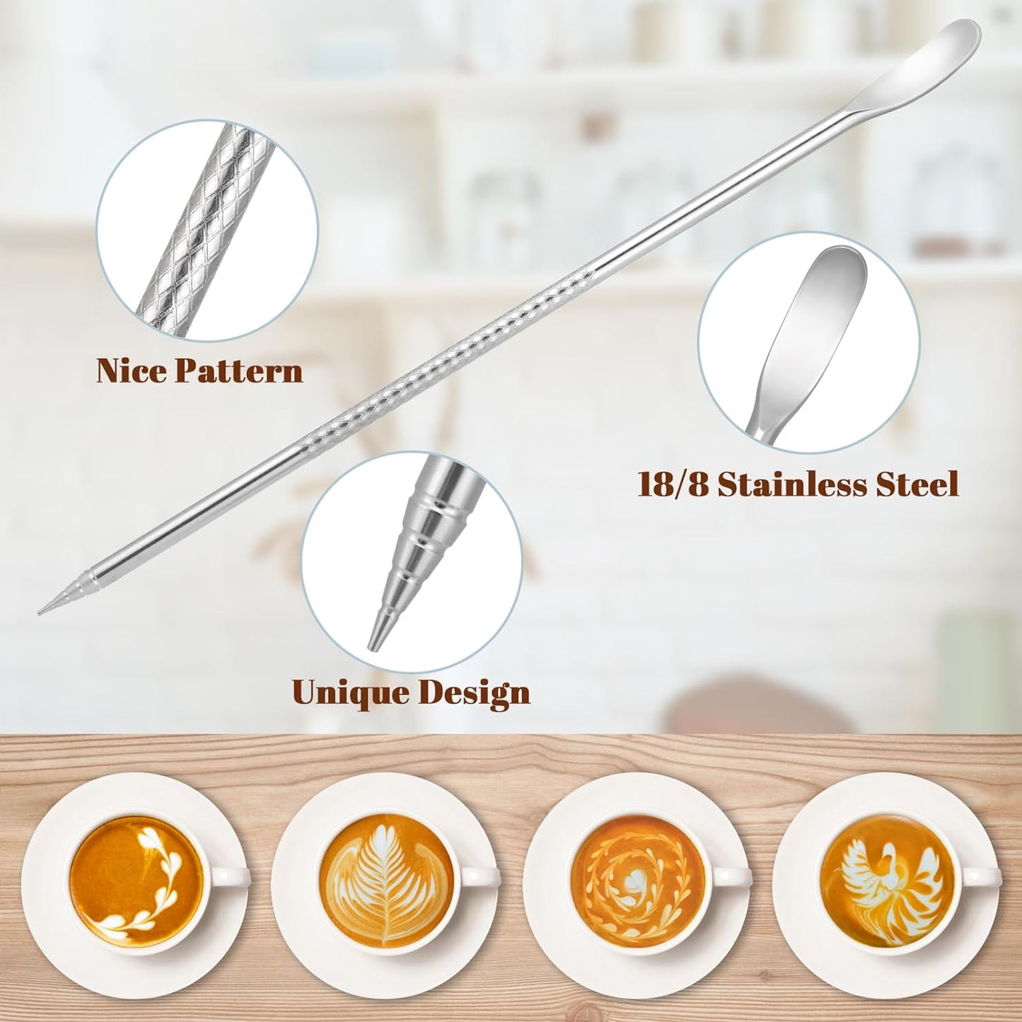 12oz Milk Frothing Pitcher - 304 Stainless Steel Milk Frother Cup with Clear Scale for Barista Accessories