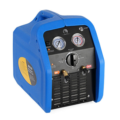 P PBAUTOS 3/4HP R1234YF R32 Refrigerant Recovery Machine, Oil-Less Single Cylinder Portable Freon Recycling Unit 110V for Automotive AC & Household HVAC Systems