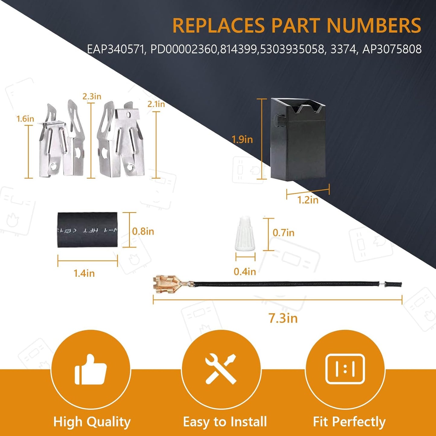330031 Range Burner Receptacle Kit Replacement Part by Gattaidar, Compatible with Whirlpool Kenmore Range Oven