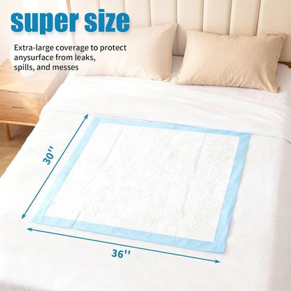 Disposable Bed Pads by Skiennix - Super Absorbent Waterproof Underpads for Adults & Pets | 30" x 36" Size