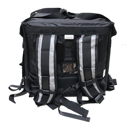 Packir PK-64B: Big Pizza/Food Delivery Bag for Motorcycle or Bicycle, 16"x16"x16", with Metal Rack for Motorcycle Use